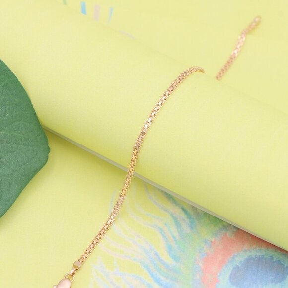 "Minimalist Rose Gold Bracelet with Polished Chain Design, XPBL1118 - Picture 4 of 12